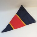 Blue Pennant flag with red and yellow