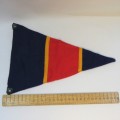 Blue Pennant flag with red and yellow