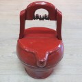 Vintage Chinese red lacquered water pitcher - Base 17 x 15,5 cm - 38 cm High