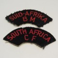 SA Navy shoulder title pair - Burgermag - Citizen`s Force