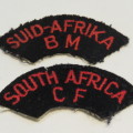 SA Navy shoulder title pair - Burgermag - Citizen`s Force