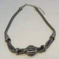 Vintage costume jewellery choker necklace - Adjustable