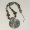 Vintage Aztec type costume jewellery necklace