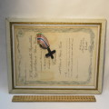 Italian Order of Vittorio Veneto medal issued to Sieli Gaspare with certificate