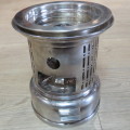 Vintage Broggi burner/food warmer with 3 adapter plates - 26 cm High - Base 19 x 19 cm