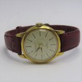 Vintage Dugena 444 mens manual wind watch - Working - Cracked glass - Spots on dial