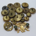 Lot of SA Military badges and buttons