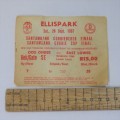 Ellispark 1987 Currie Cup final ticket