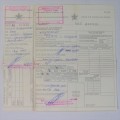 SADF order for Railway/Air tickets to sergeant FJAM van Wyngaard