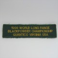 1999 World Long Range Blackpowder Championship badge