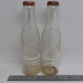 Pair of vintage Suncrush miniature cooldrink bottles