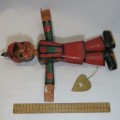Vintage Pinocchio wooden figure with pull string - Broken thumb