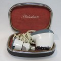 Vintage Philishave electric shaver in original box - With lightbulb adapter