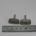 Pair of Trust Bank sterling silver cufflinks - Weighs 13,1 g