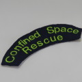 Confined Space Rescue cloth shoulder title