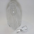 Heavy Lead glass liquor decanter - Stained inside - 29 cm high