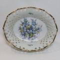 Antique porcelain basket with blue flowers - Small crack - German