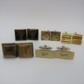 Lot of 5 pairs of vintage cufflinks