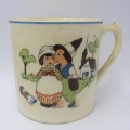 Vintage Childs cup with family scene