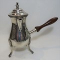 Vintage silverplated Chocolate pot with wooden handle