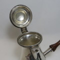 Vintage silverplated Chocolate pot with wooden handle