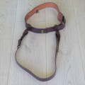 Rhodesia BSAO Officers Leather Sam Browne belt and shoulder strap - Belt length 118 cm