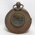 Antique brass case for night watchman clock