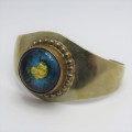 Vintage costume jewellery bangle with resin insert