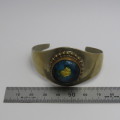 Vintage costume jewellery bangle with resin insert