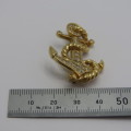 Goldplated anchor brooch