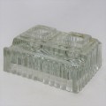 Vintage glass desk stand for fountain pen and ink
