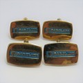 Two pairs of vintage Barclays bank cufflinks
