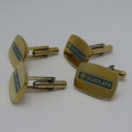 Two pairs of vintage Barclays bank cufflinks