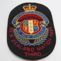 National Rifle Association of New Zealand match 1995 3rd prize cloth badge