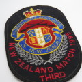 National Rifle Association of New Zealand match 1995 3rd prize cloth badge