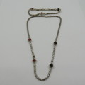 Costume jewellery necklace and bracelet silver look alike - never used