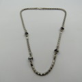 Silver look alike choker necklace - never used