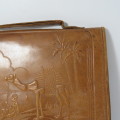 WW2 Egyptian themed leather travel wallet