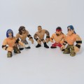 Lot of 5 WWE Rumblers figurines