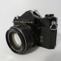 Vintage Asahi Pentax Spotmatic 35mm camera with 50mm 1:1.4 lens - working - clean lens