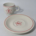 SA Medical Corps cup and saucer - damaged cup