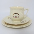 Vintage Irish Parian porcelain tea set trio