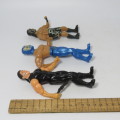 Lot of 5 plastic wrestling figurines