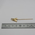 9kt Gold Springbok stick pin - Weighs 1,1 g