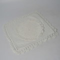 LOT OF 12 HAND MADE EMBROIDERY 15 X 15CM GLASS PLACEMATS - BRAND NEW BUT VINTAGE