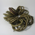 Lot of 35 brass curtain rings
