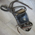 Vintage leather donkey / mule harness bridle