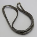 Sterling silver chainmail necklace - Small tear inside - Weighs 7,5 grams - Length 25 cm (closed)