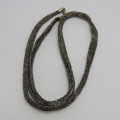 Sterling silver chainmail necklace - Small tear inside - Weighs 7,5 grams - Length 25 cm (closed)