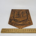 Vintage Hoerskool DF Malan copper plaque